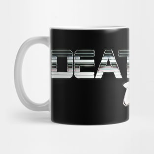 Death By Neon Logo Design - Official Product Color Chrome 9 - cinematic synthwave / horror / berlin school / retrowave / dreamwave t-shirt Mug